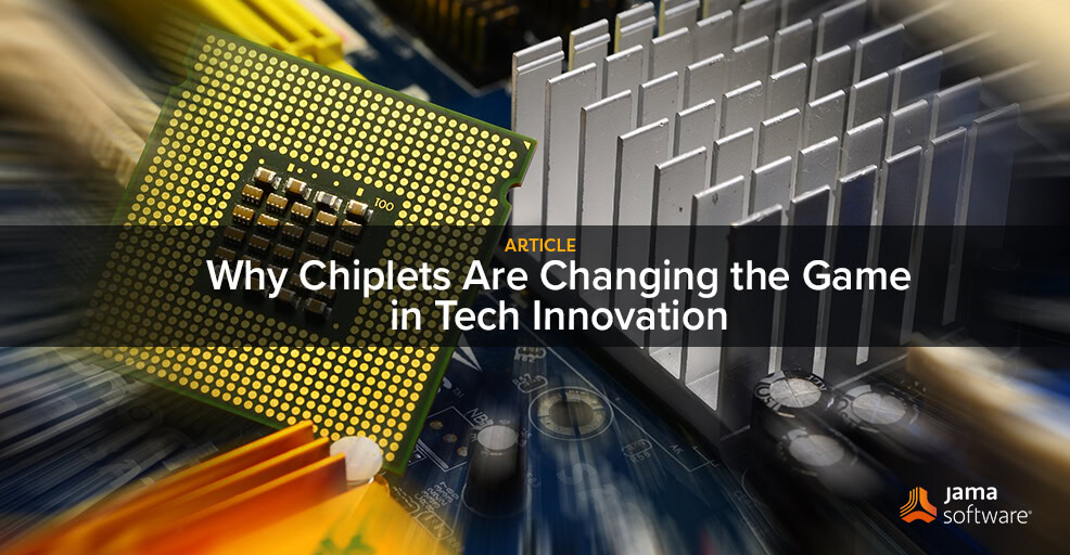 This image portrays a microchip in order to explain what chiplets are.