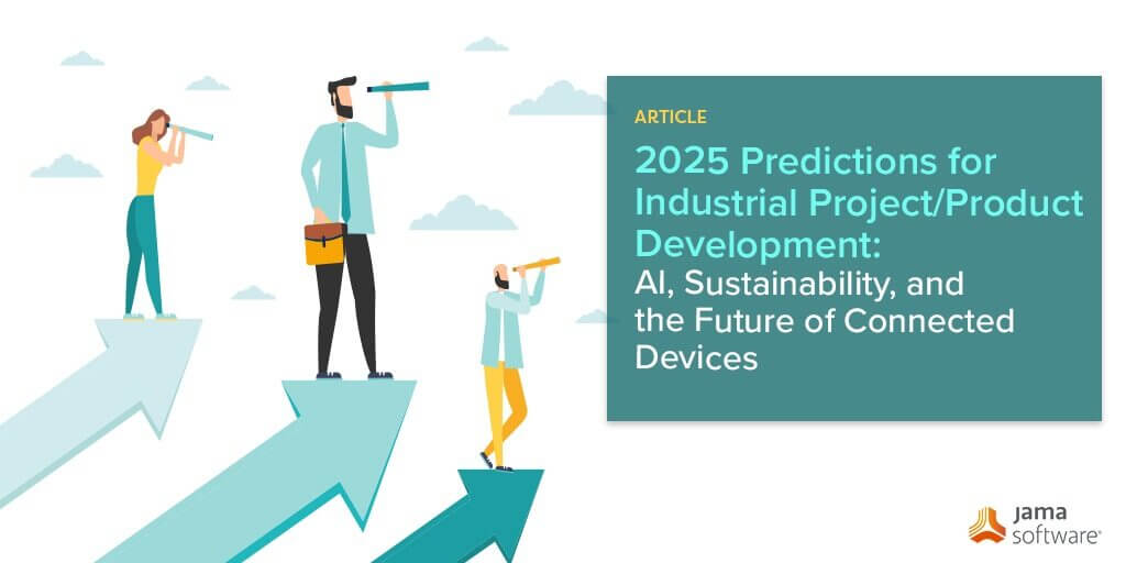 In this image, we portray a new 2025 predictions series, the first blog of which focuses on industrial project / product development.